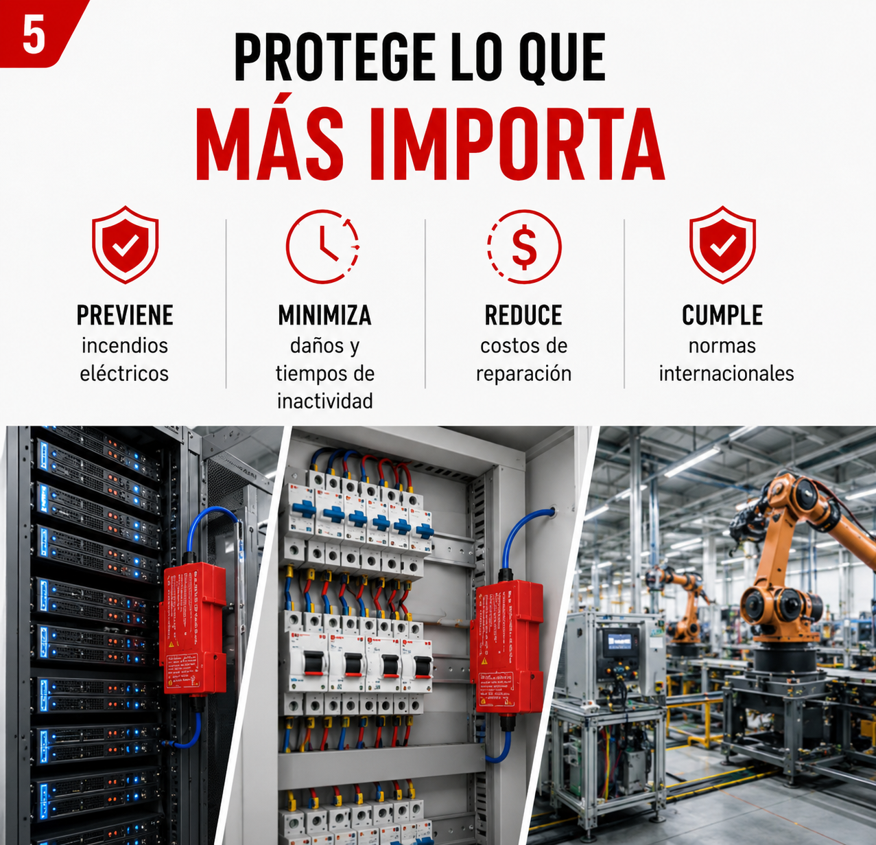 Beneficios de la protección automática contra incendios en tableros eléctricos